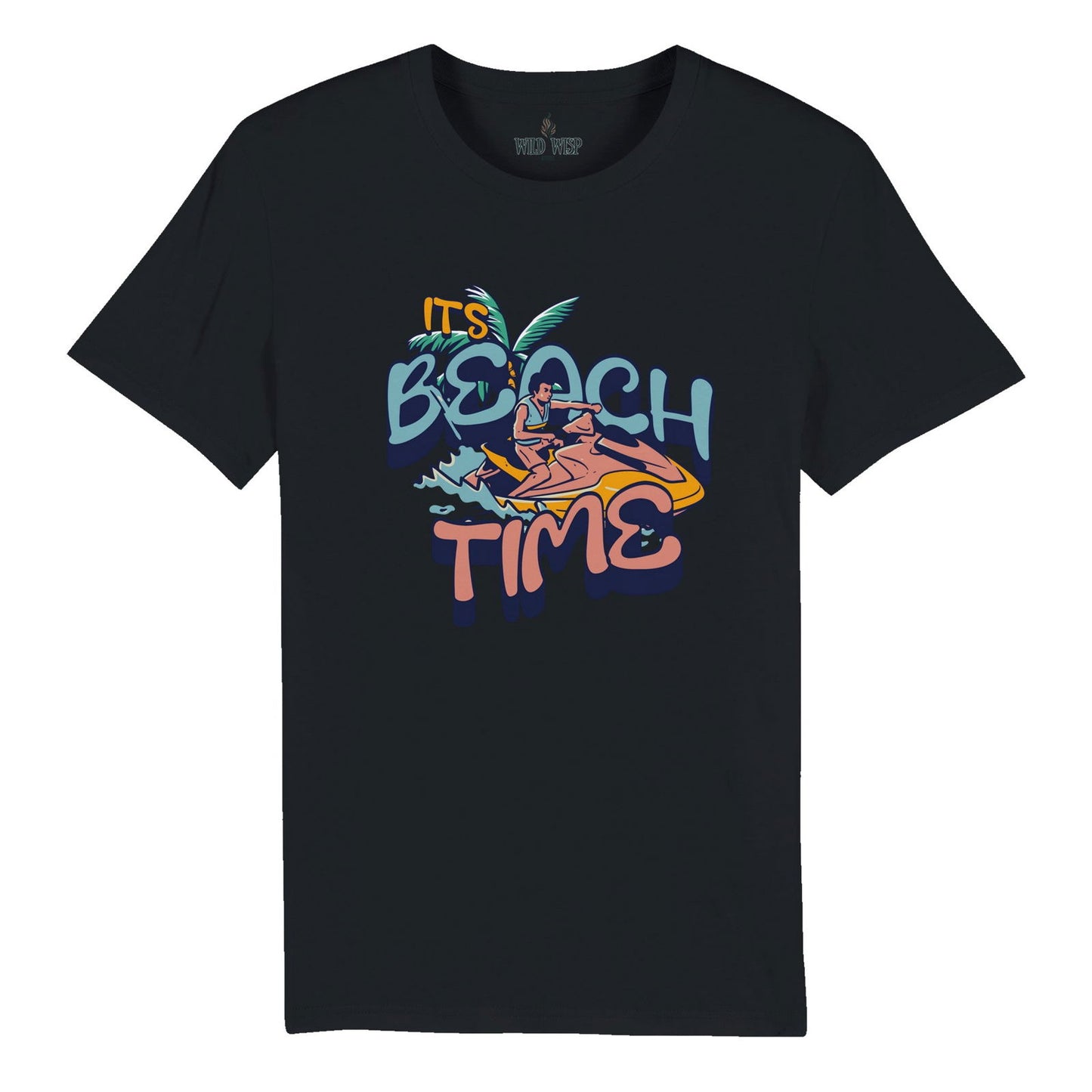 'It's Beach Time' Organic Unisex Crewneck T-shirt T-Shirts