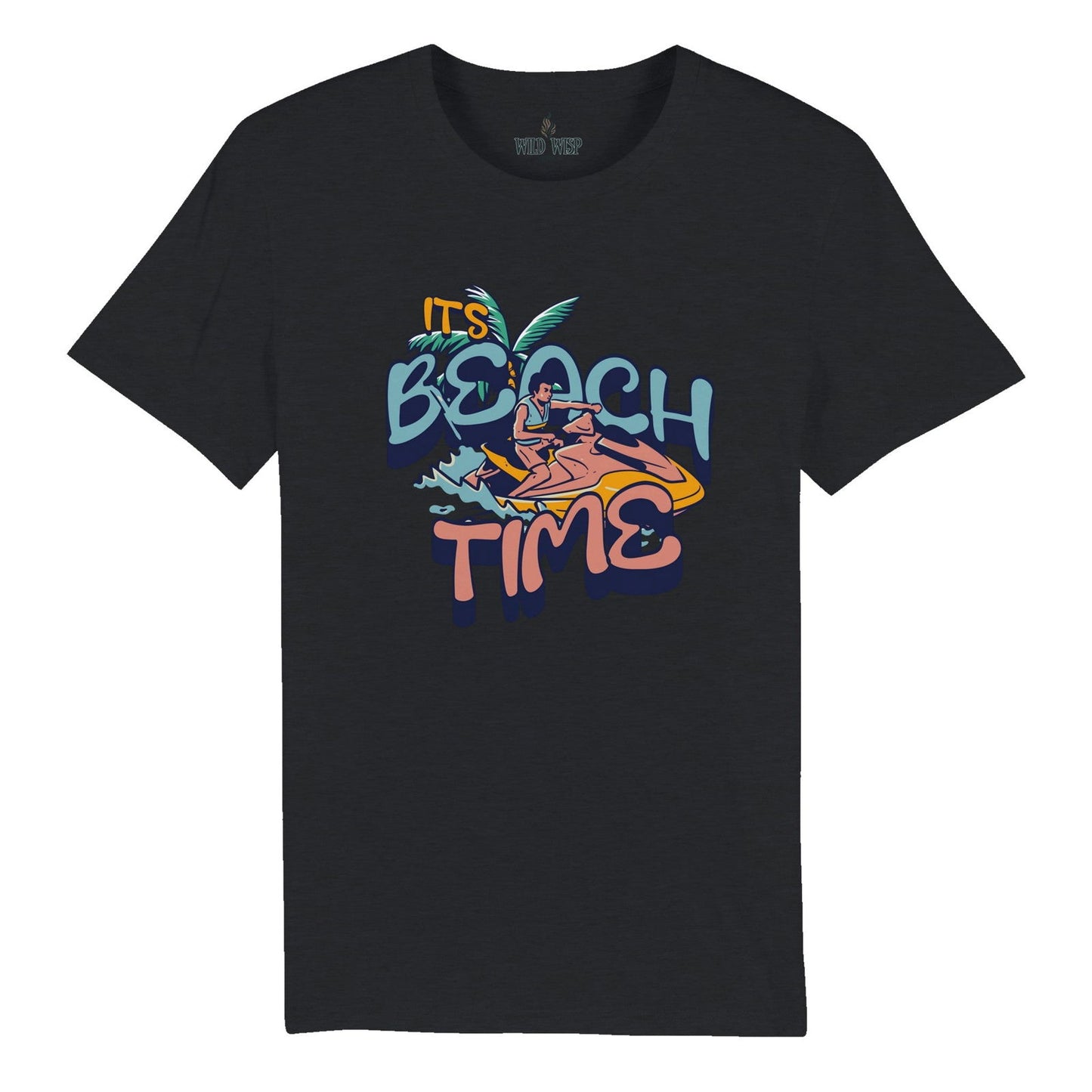 'It's Beach Time' Organic Unisex Crewneck T-shirt T-Shirts