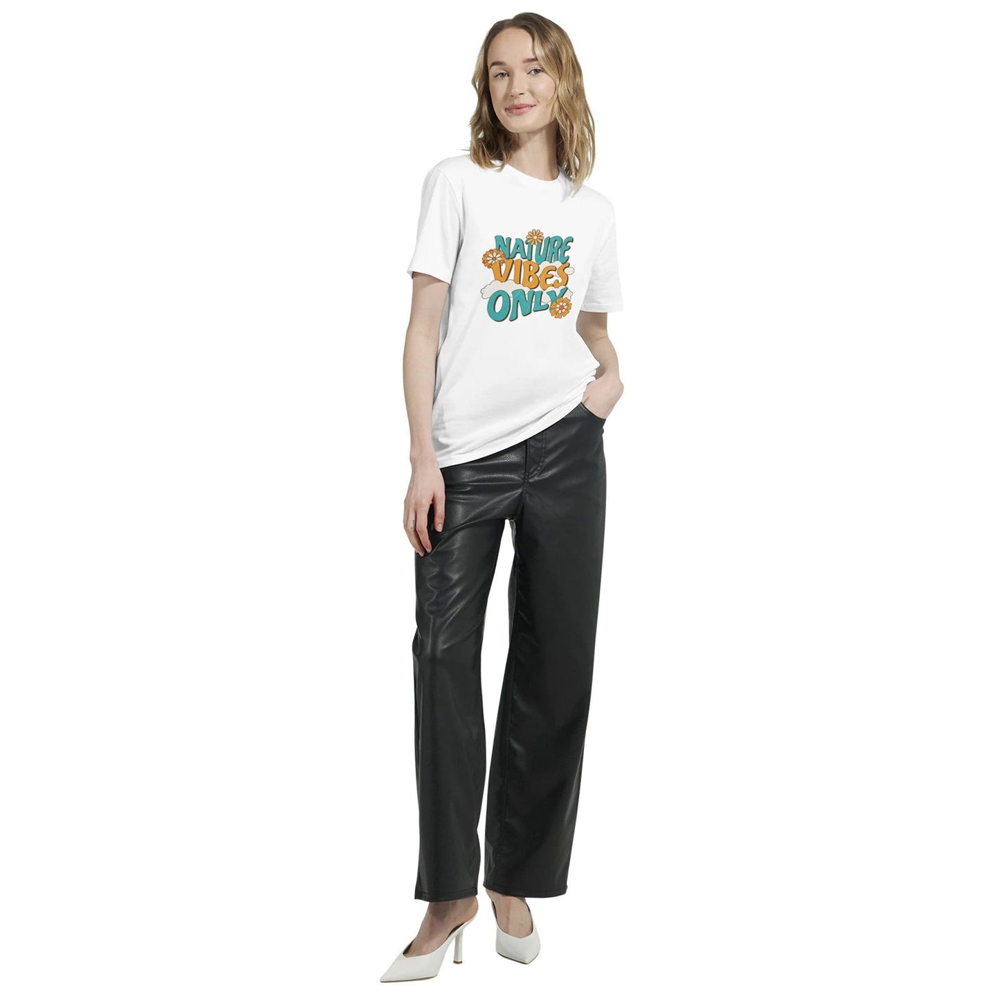 'Nature Vibes Only' Organic Unisex Crewneck T-shirt T-Shirts