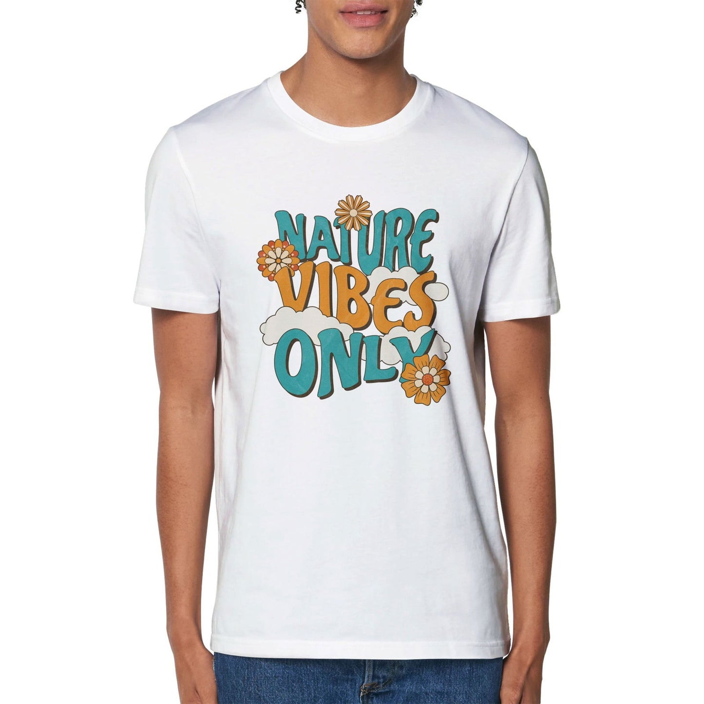 'Nature Vibes Only' Organic Unisex Crewneck T-shirt T-Shirts