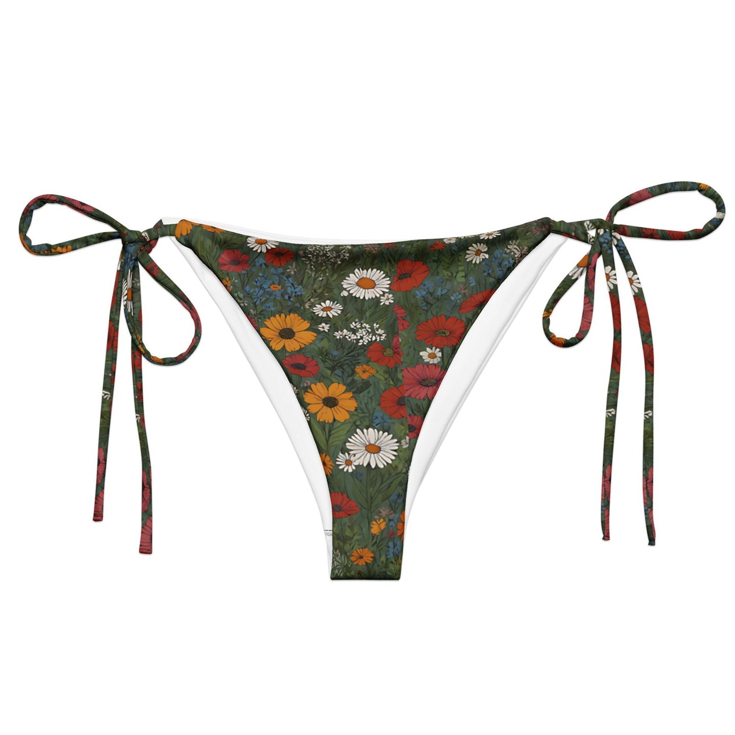'Wildflower Meadows' Recycled string bikini bottom Swimwear