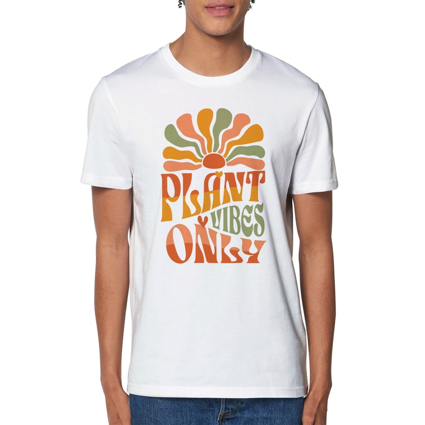 'Plant Vibes Only' Organic Unisex Crewneck T-shirt T-Shirts