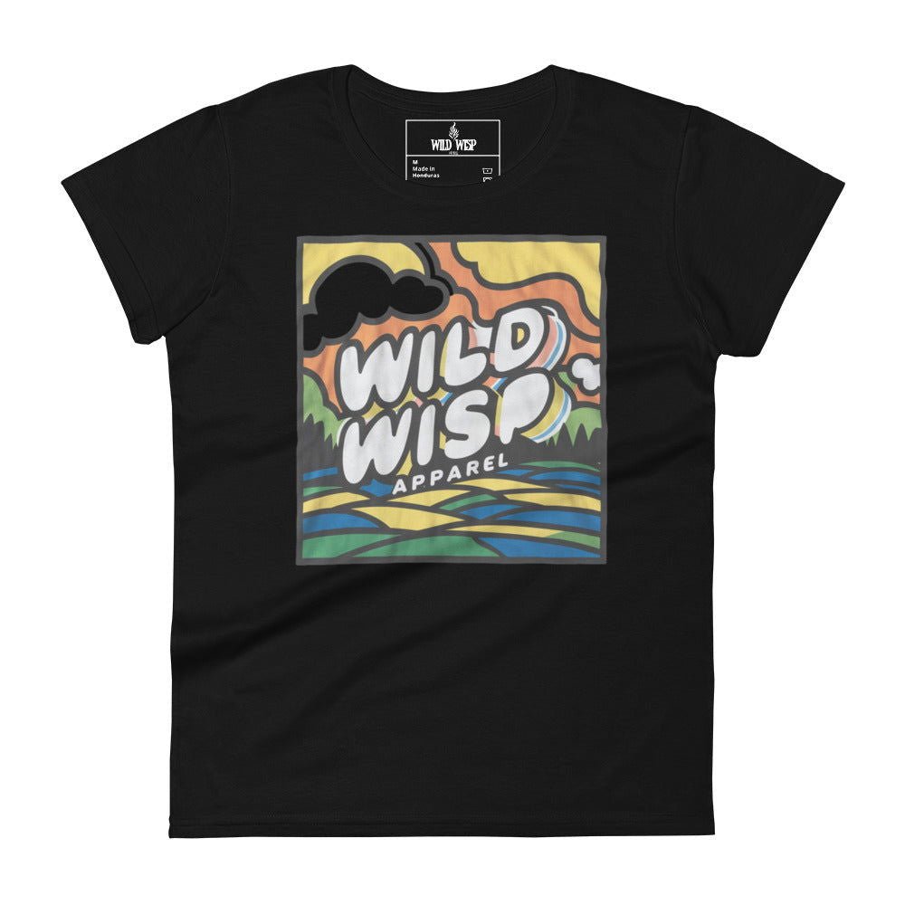 'Wild Wisp Apparel Retro Sky' Women's short sleeve t-shirt T-Shirts