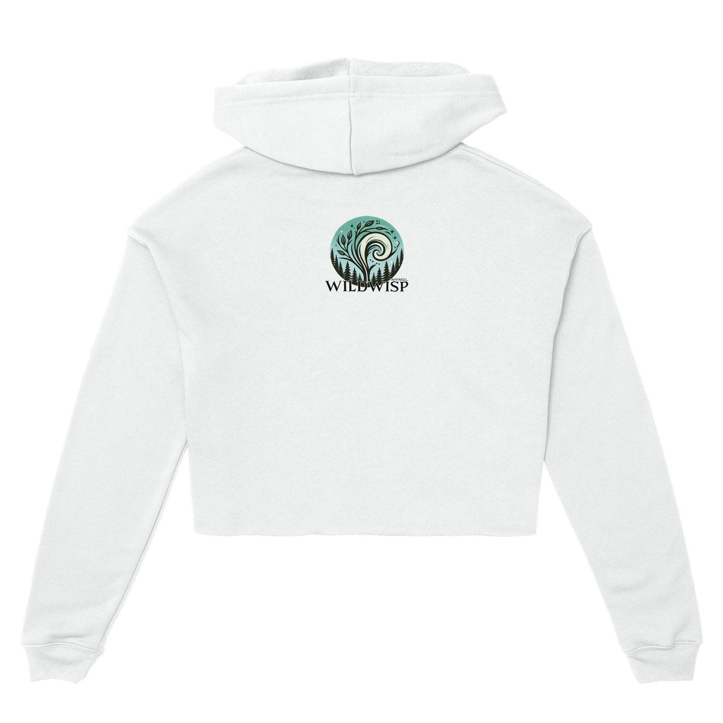 "Aurora's Embrace" Womens Cropped Hoodie Hoodies