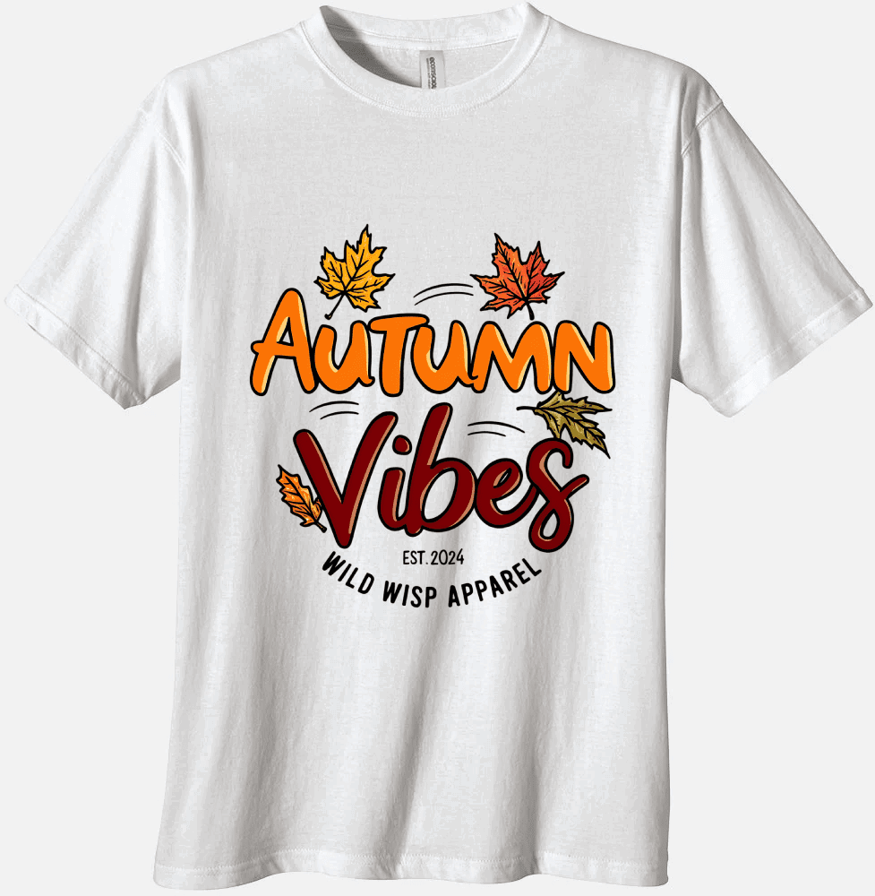 'Autumn Vibes' Organic Unisex Crewneck T-shirt T-Shirts