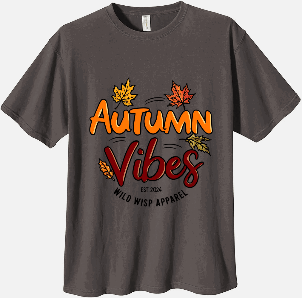 'Autumn Vibes' Organic Unisex Crewneck T-shirt T-Shirts