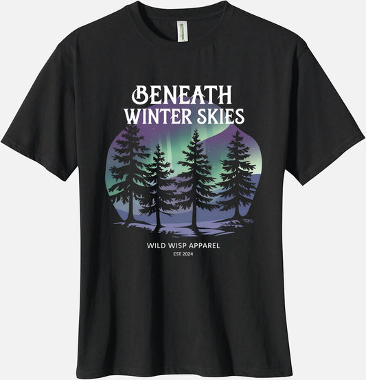 'Beneath Winter Skies' Organic Unisex Crewneck T-shirt