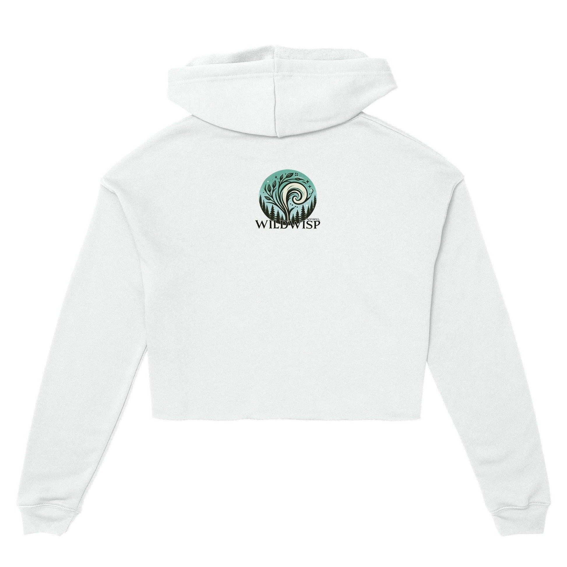 "Butterfly Blossom" Womens Cropped Hoodie Hoodies