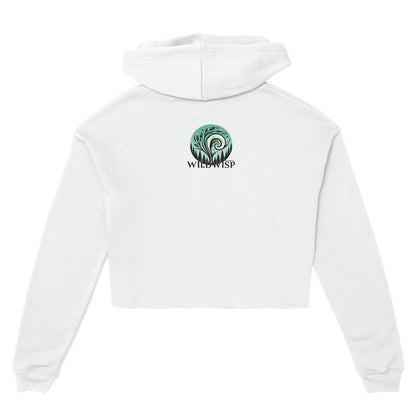 "Butterfly Blossom" Womens Cropped Hoodie Hoodies