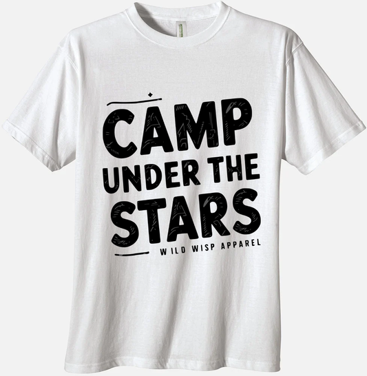 'Camp Under the Stars' Organic Unisex Crewneck T-shirt - Wild Wisp Apparel