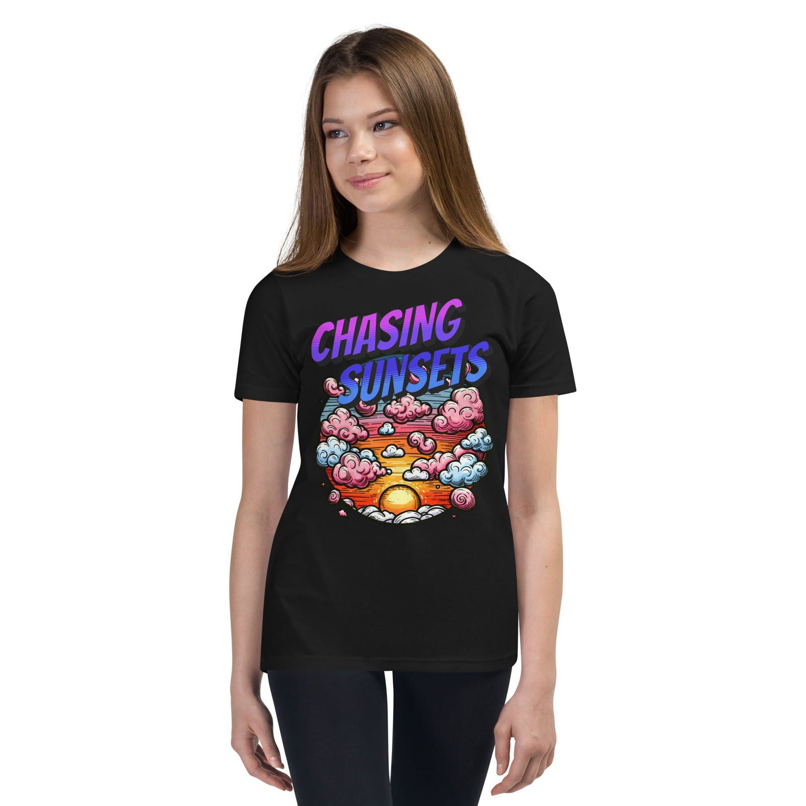 'Chasing Sunsets' Youth Short Sleeve T-Shirt T-Shirts