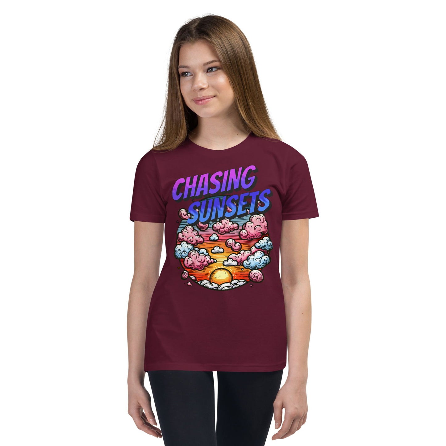 'Chasing Sunsets' Youth Short Sleeve T-Shirt T-Shirts