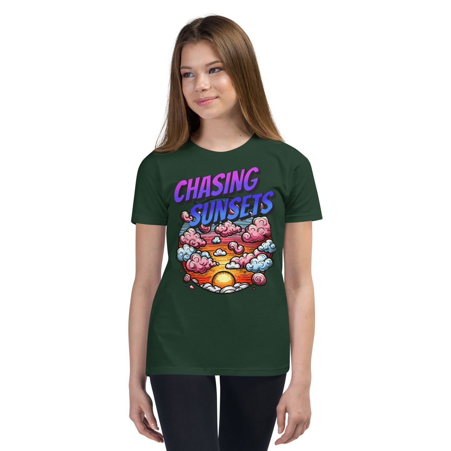 'Chasing Sunsets' Youth Short Sleeve T-Shirt T-Shirts
