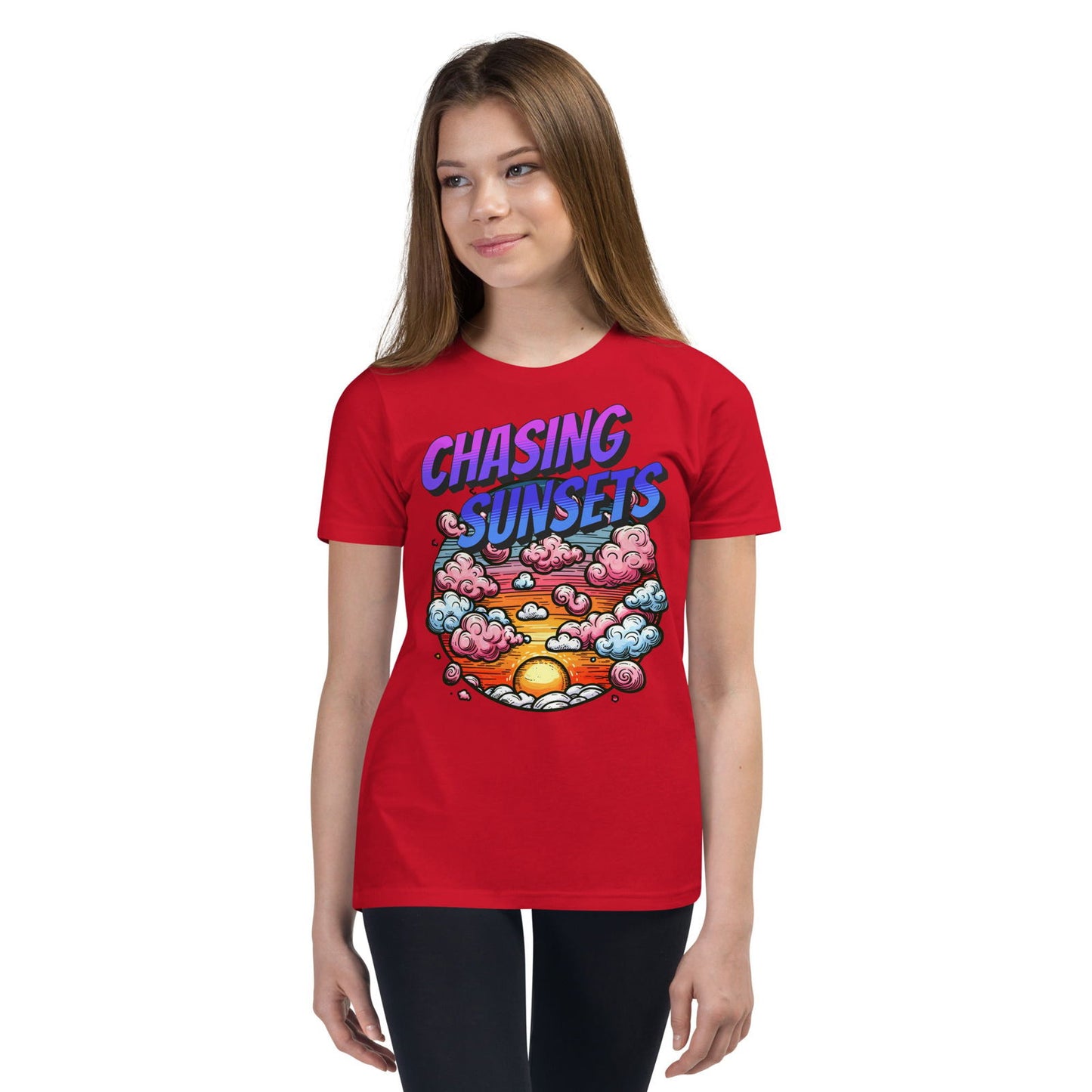 'Chasing Sunsets' Youth Short Sleeve T-Shirt T-Shirts