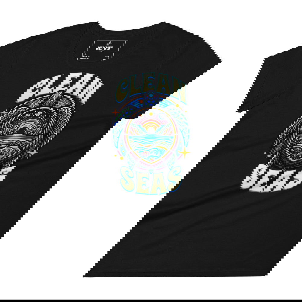 'Clean Seas Sea Turtle' Women's short sleeve t-shirt T-Shirts