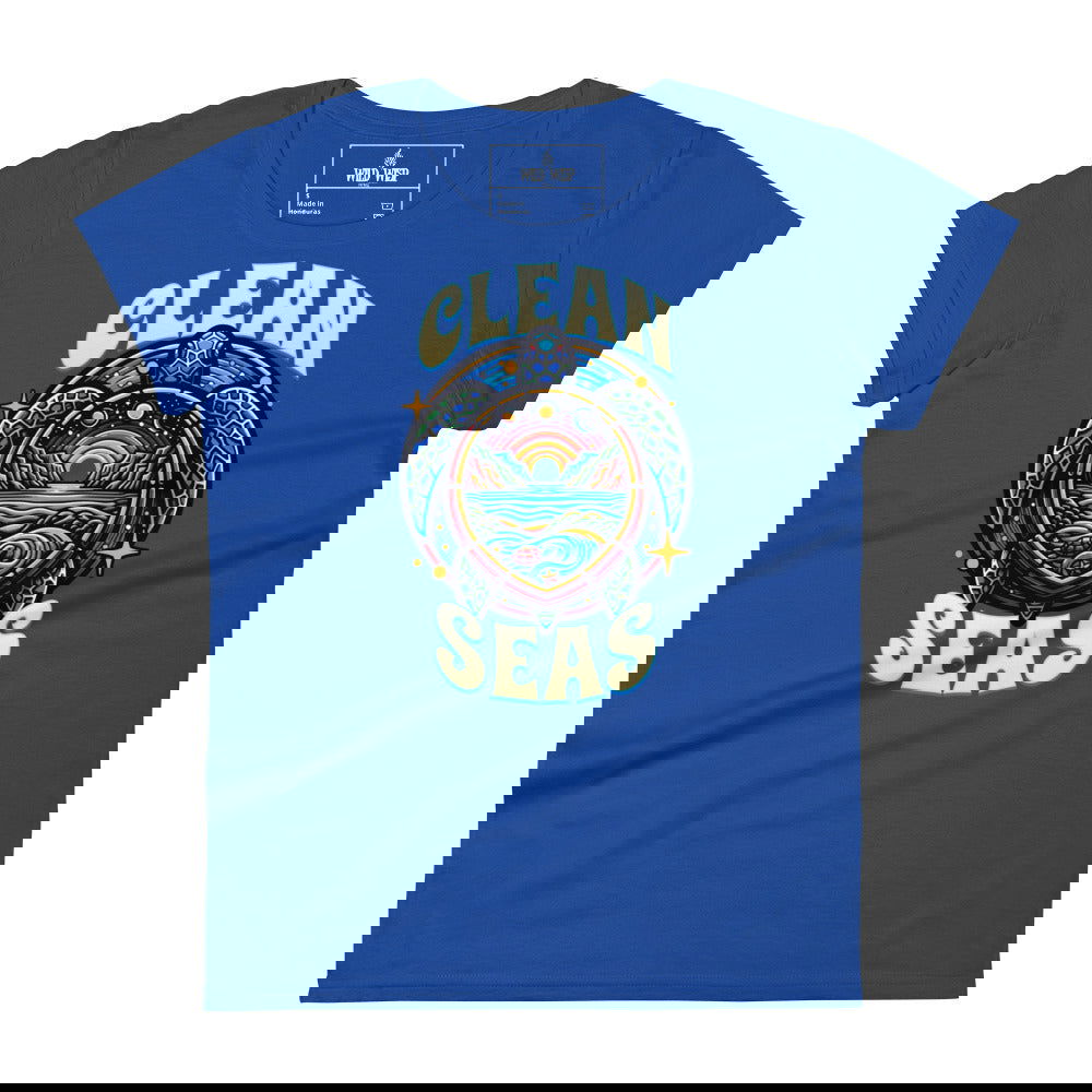 'Clean Seas Sea Turtle' Women's short sleeve t-shirt T-Shirts