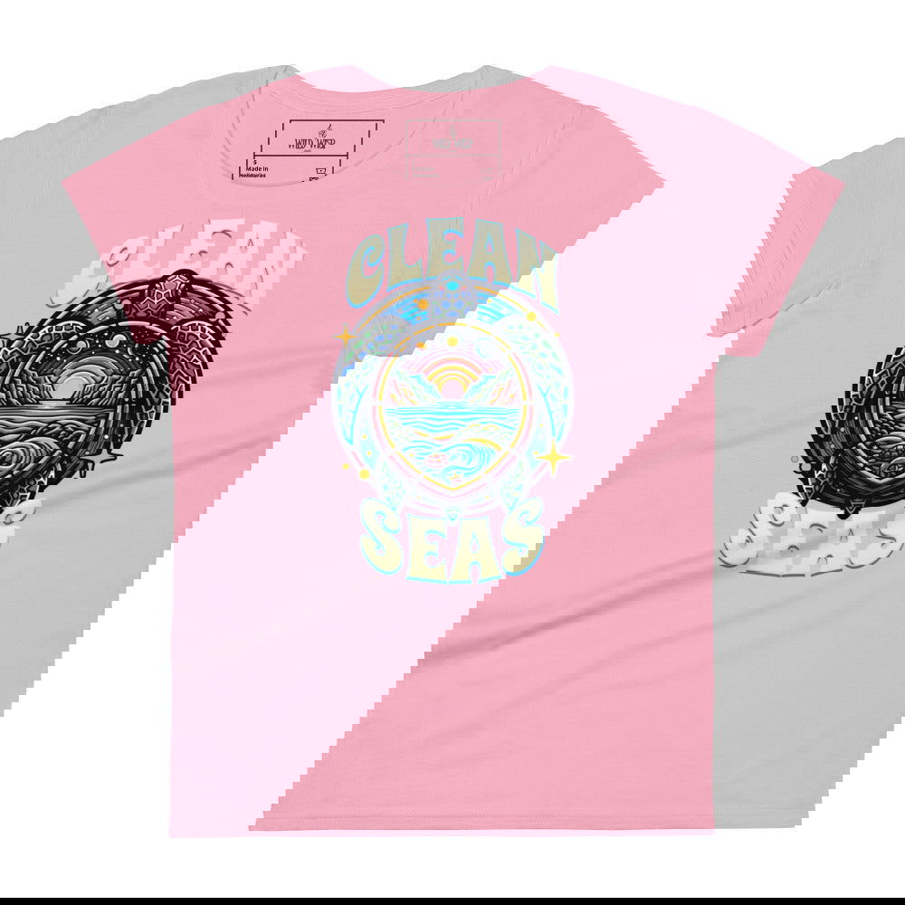 'Clean Seas Sea Turtle' Women's short sleeve t-shirt T-Shirts