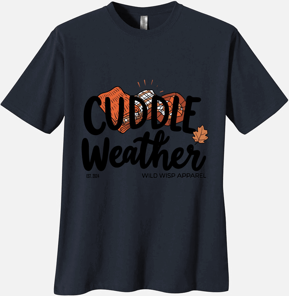'Cuddle Weather' Organic Unisex Crewneck T-shirt T-Shirts