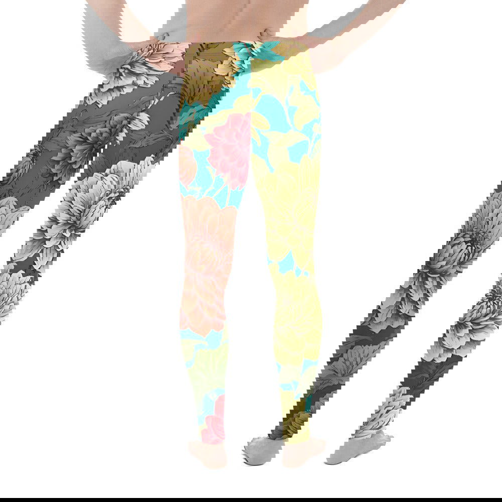 'Dahlia Flowers' Men's Leggings Leggings