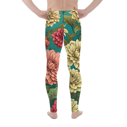 'Dahlia Flowers' Men's Leggings Leggings