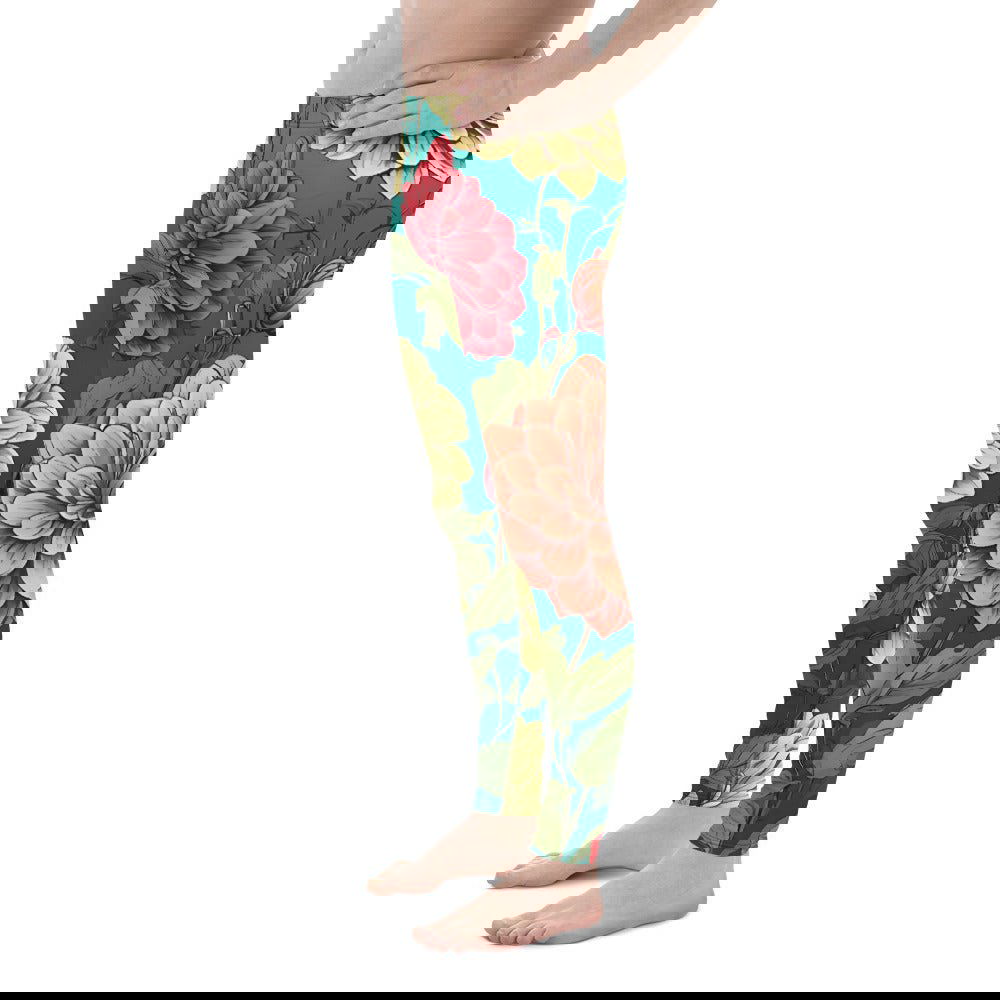 'Dahlia Flowers' Men's Leggings Leggings