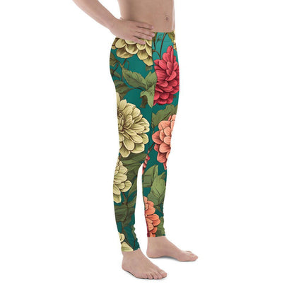 'Dahlia Flowers' Men's Leggings Leggings