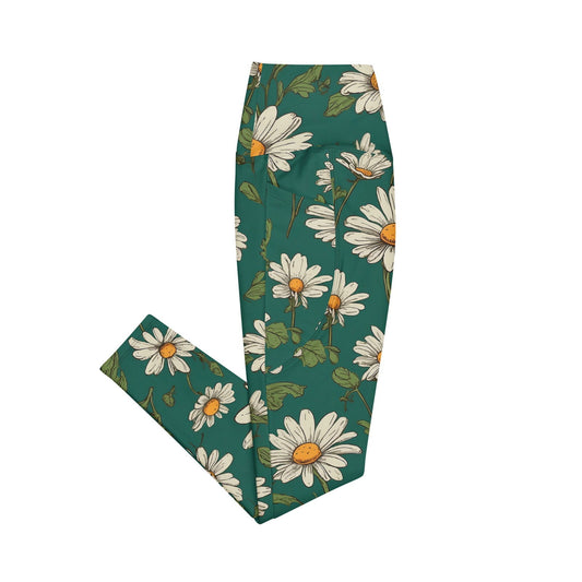 'Daisy Flowers' Leggings with pockets Leggings