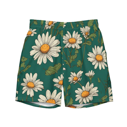 'Daisy Flowers' Men's recycled swim trunks Swimwear