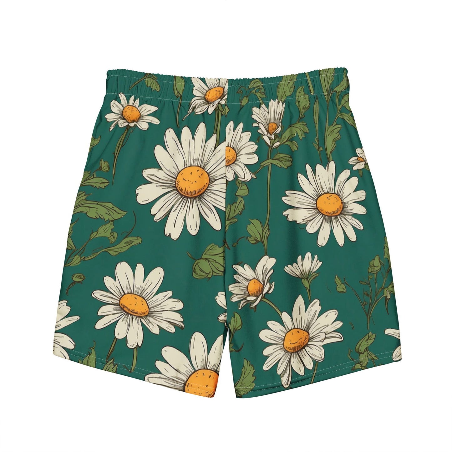 'Daisy Flowers' Men's recycled swim trunks Swimwear