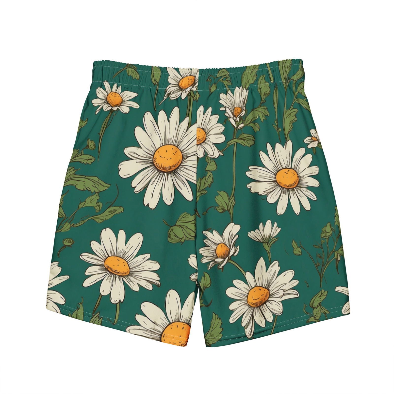 'Daisy Flowers' Men's recycled swim trunks Swimwear