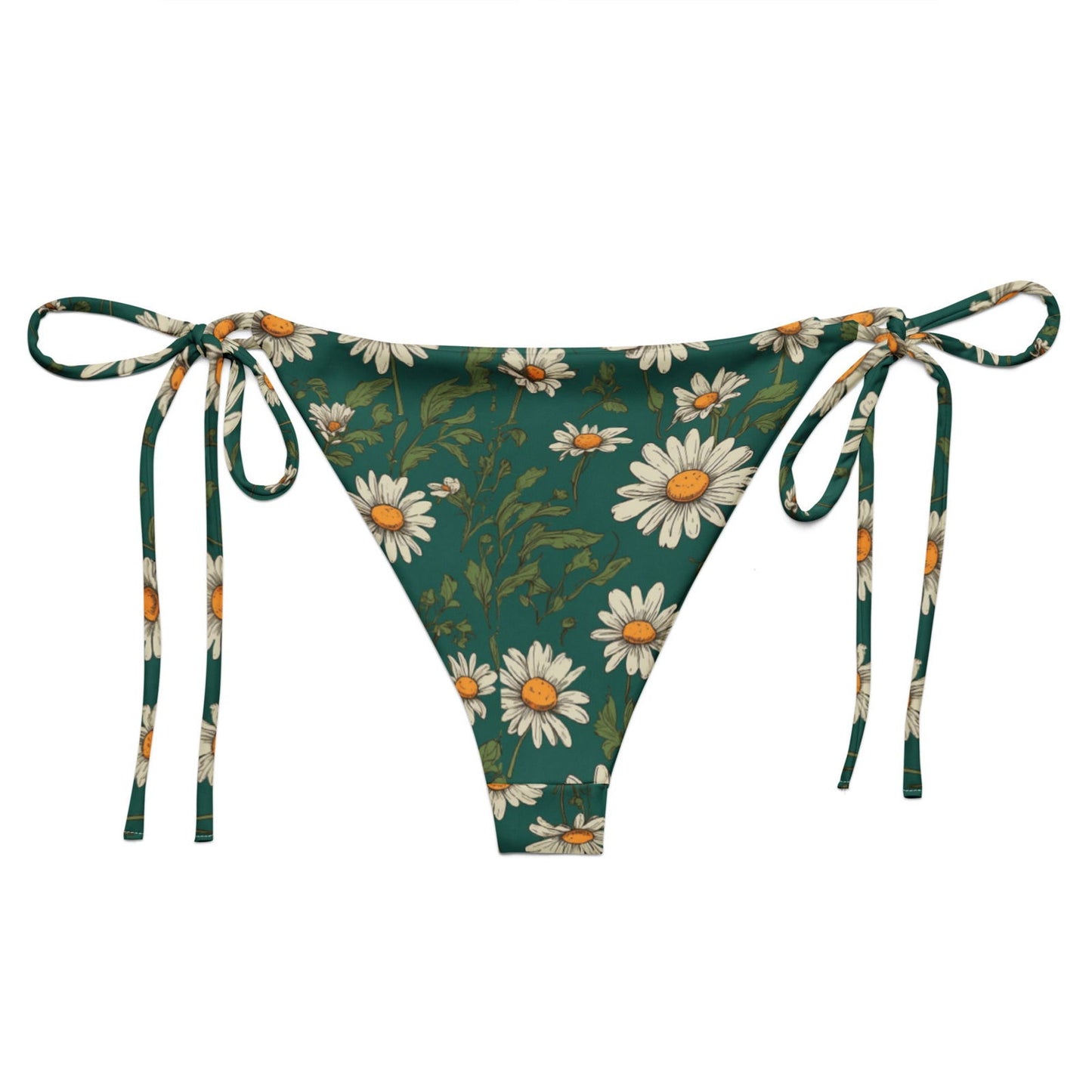 'Daisy Flowers' Recycled string bikini bottom Swimwear