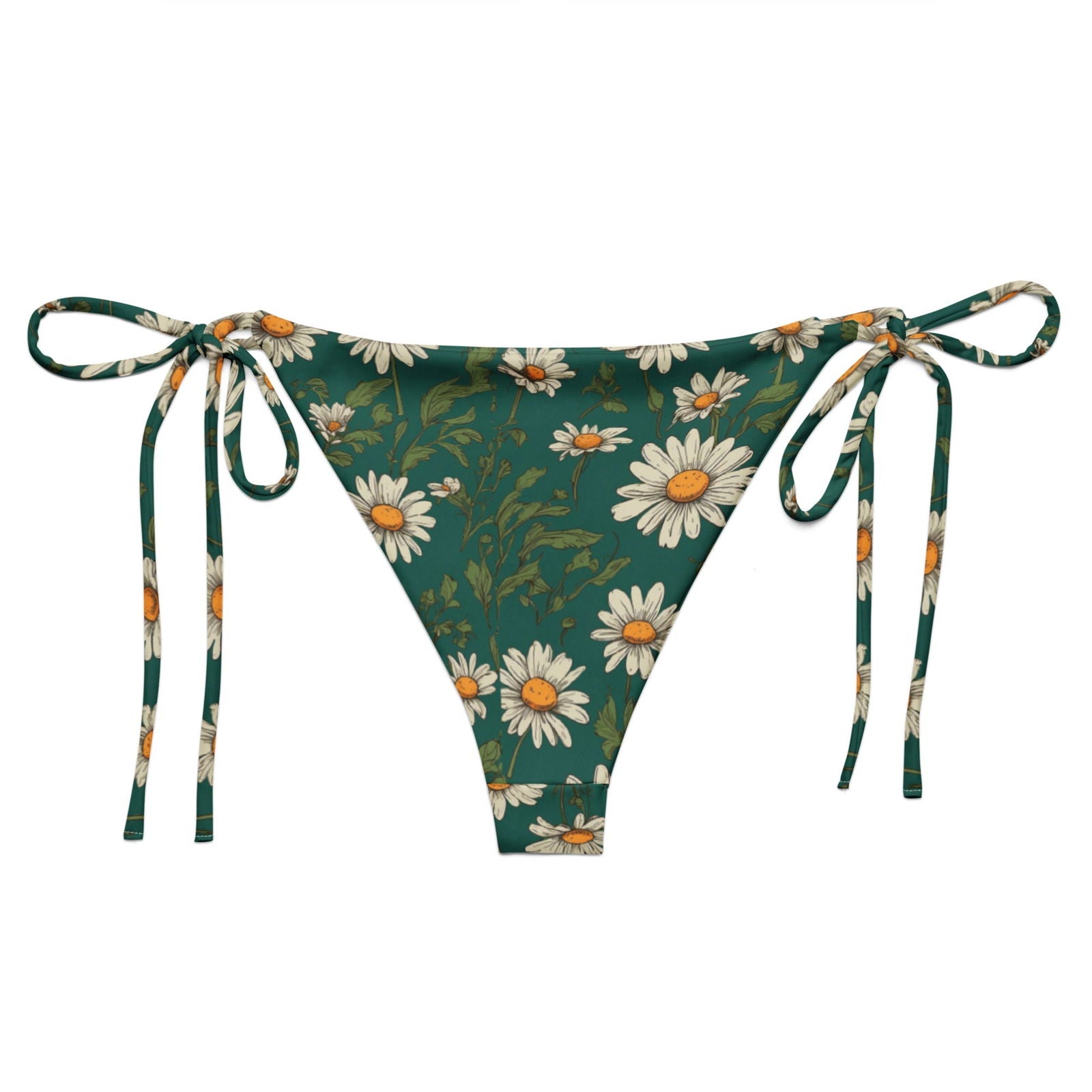 'Daisy Flowers' Recycled string bikini bottom Swimwear