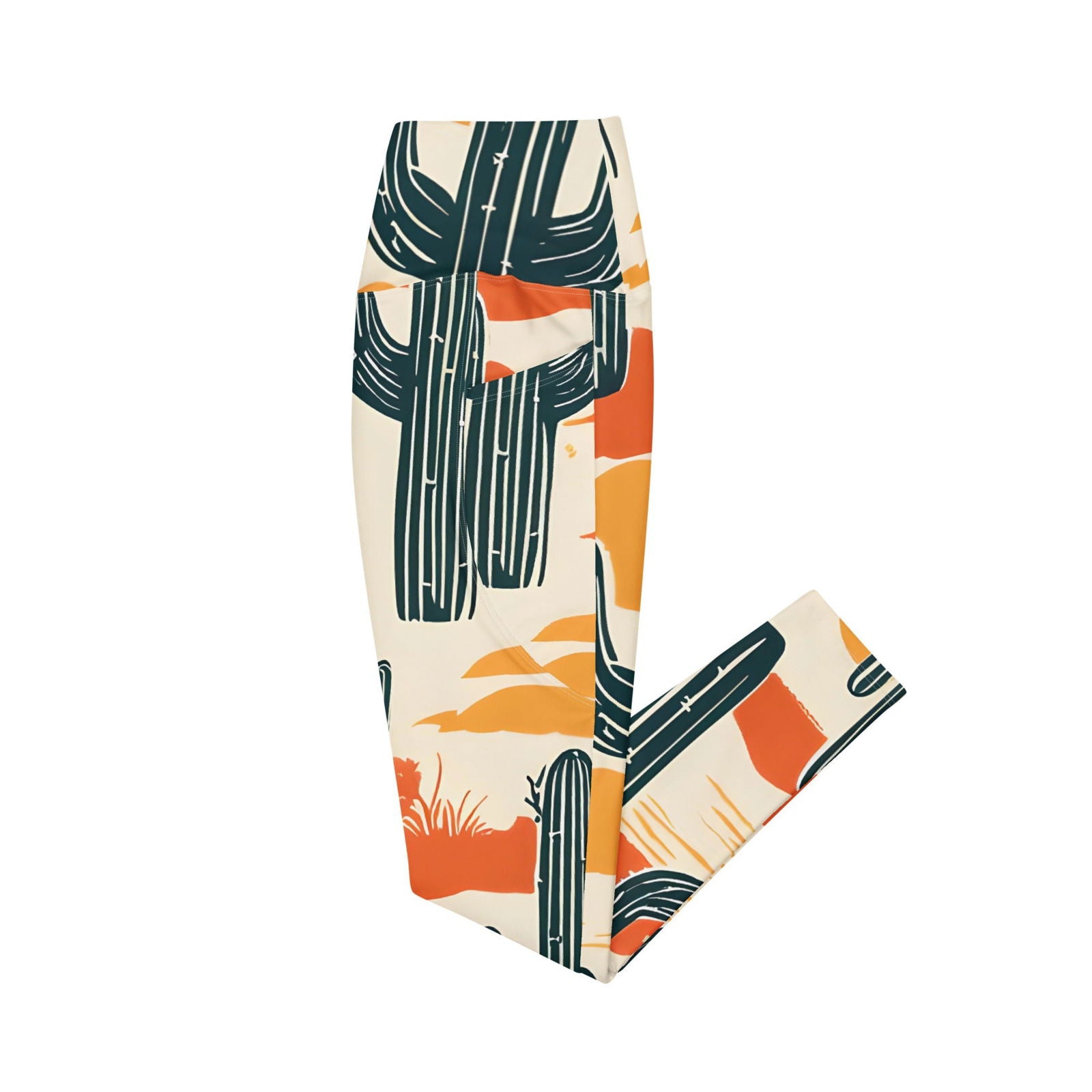 'Desert Cacti' Leggings with pockets Leggings