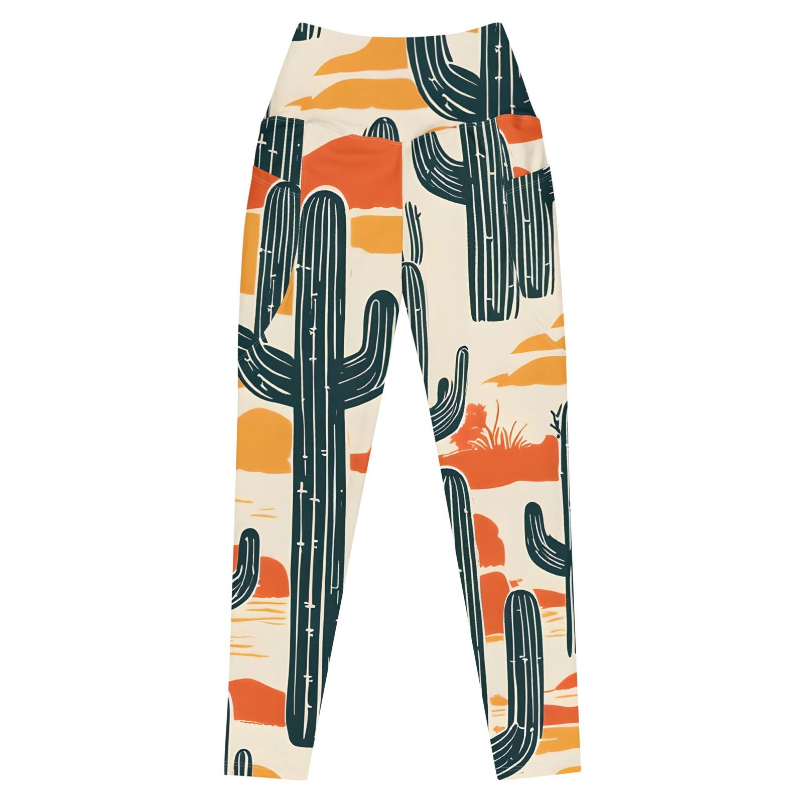'Desert Cacti' Leggings with pockets Leggings