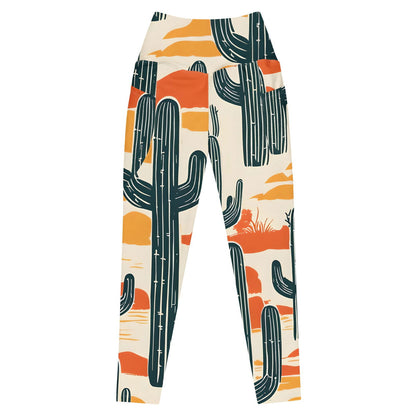 'Desert Cacti' Leggings with pockets Leggings