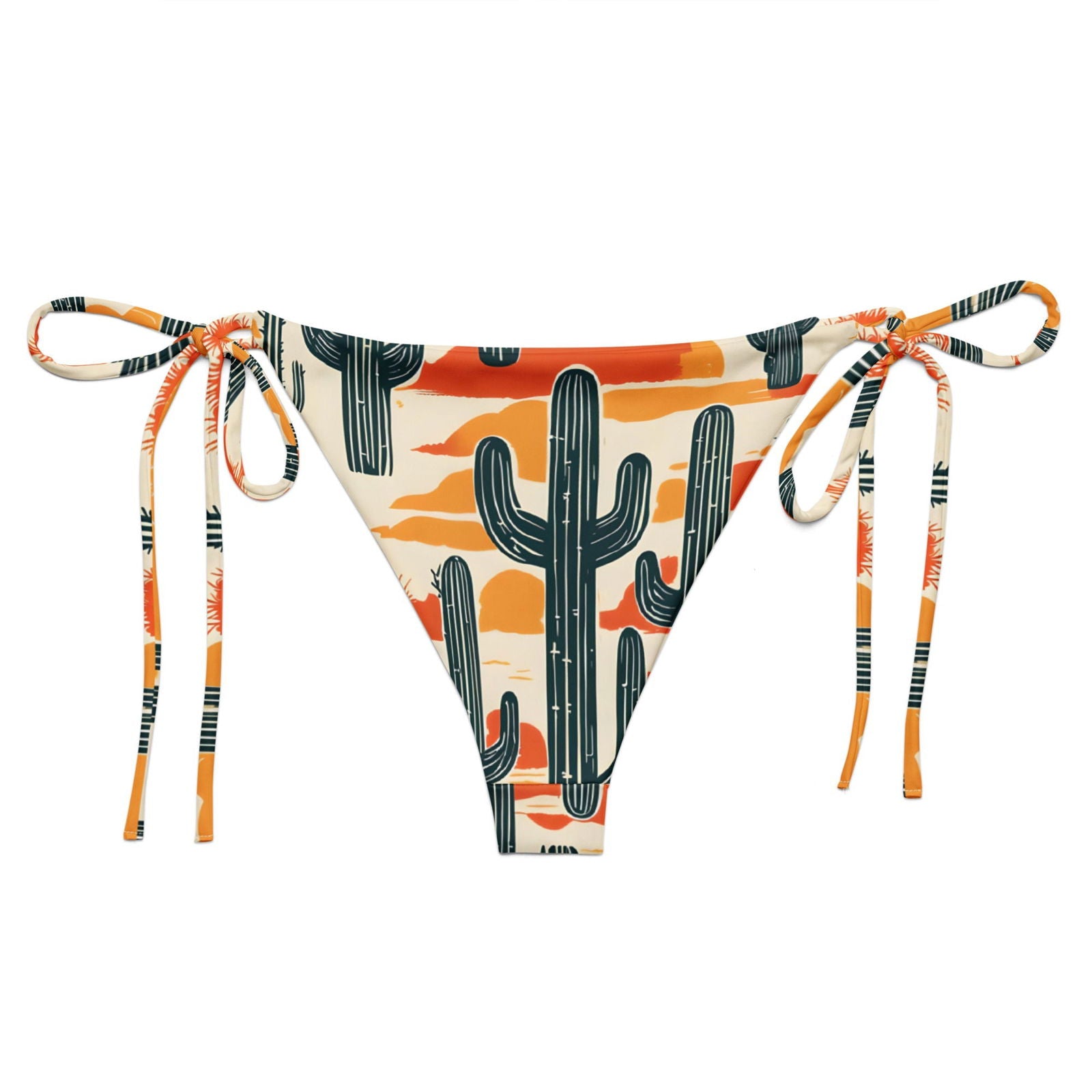 'Desert Cacti' Recycled string bikini bottom Swimwear