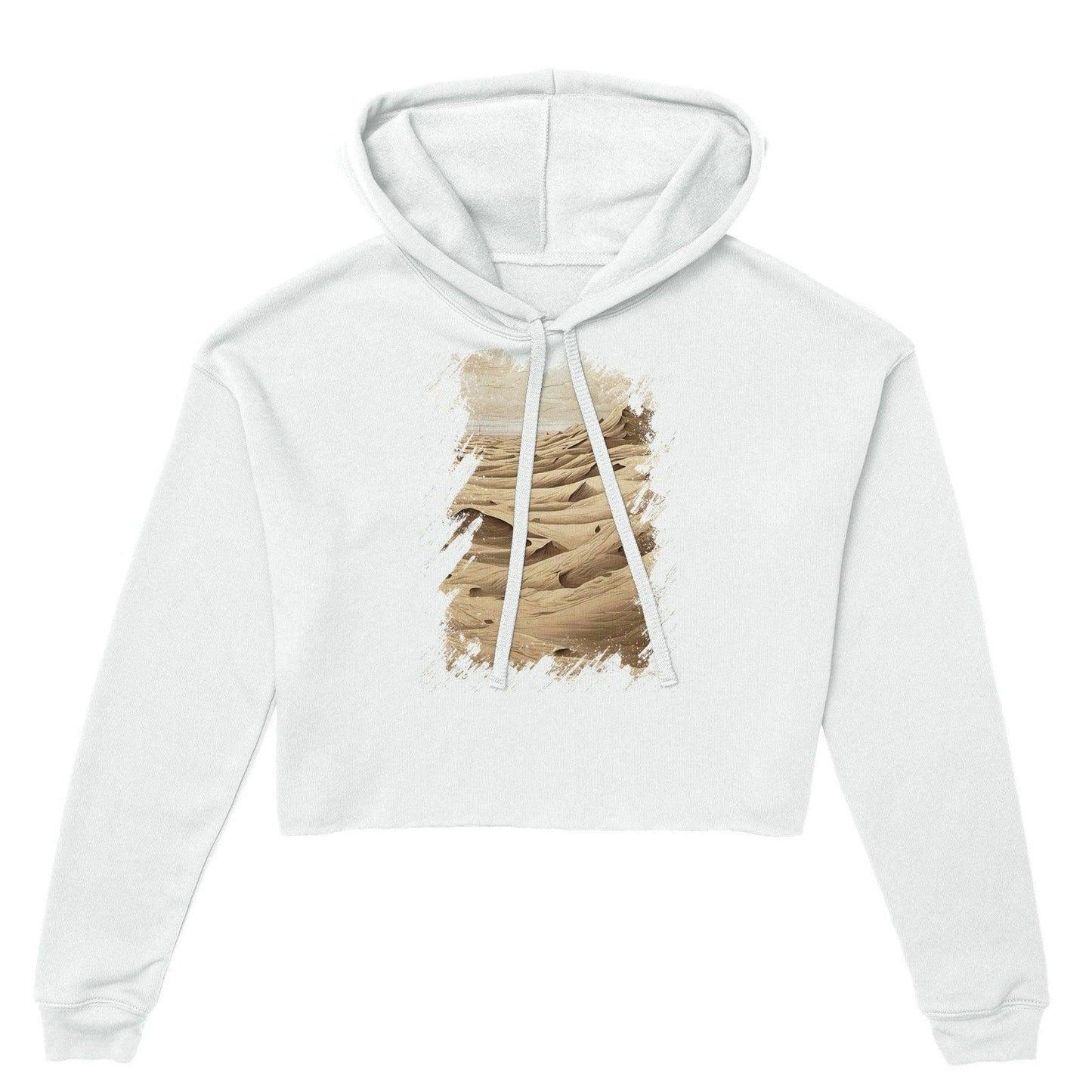 "Desert Dunes" Womens Cropped Hoodie Hoodies
