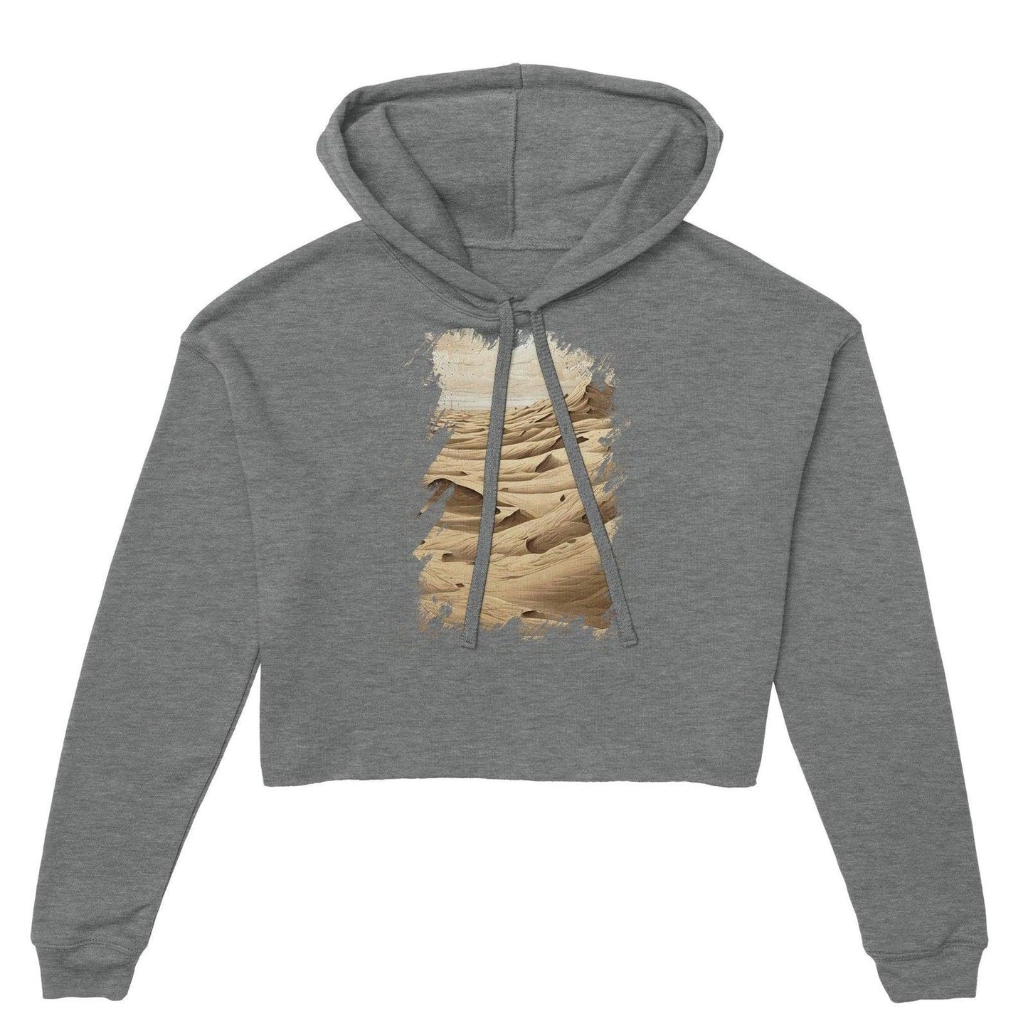 "Desert Dunes" Womens Cropped Hoodie Hoodies