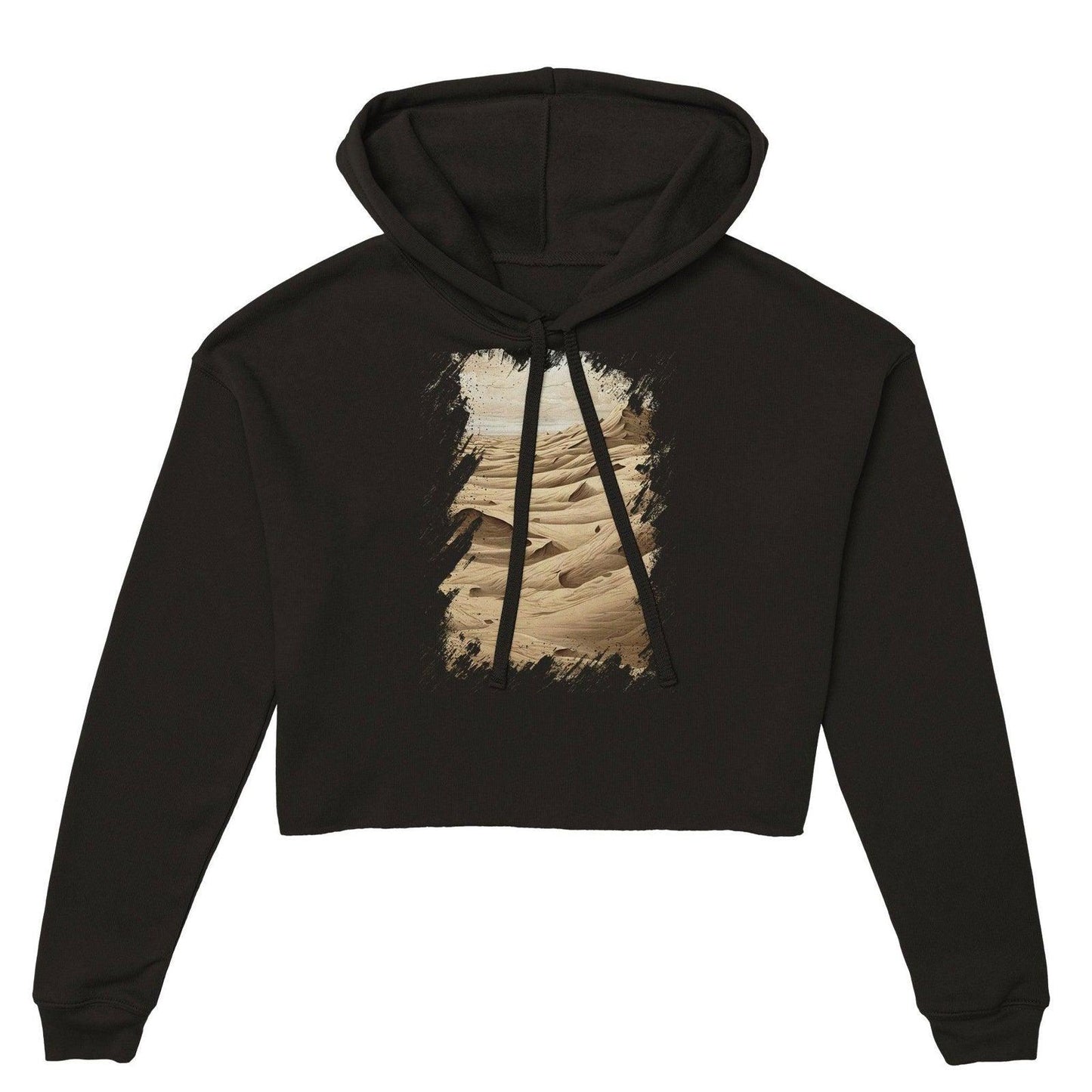 "Desert Dunes" Womens Cropped Hoodie Hoodies