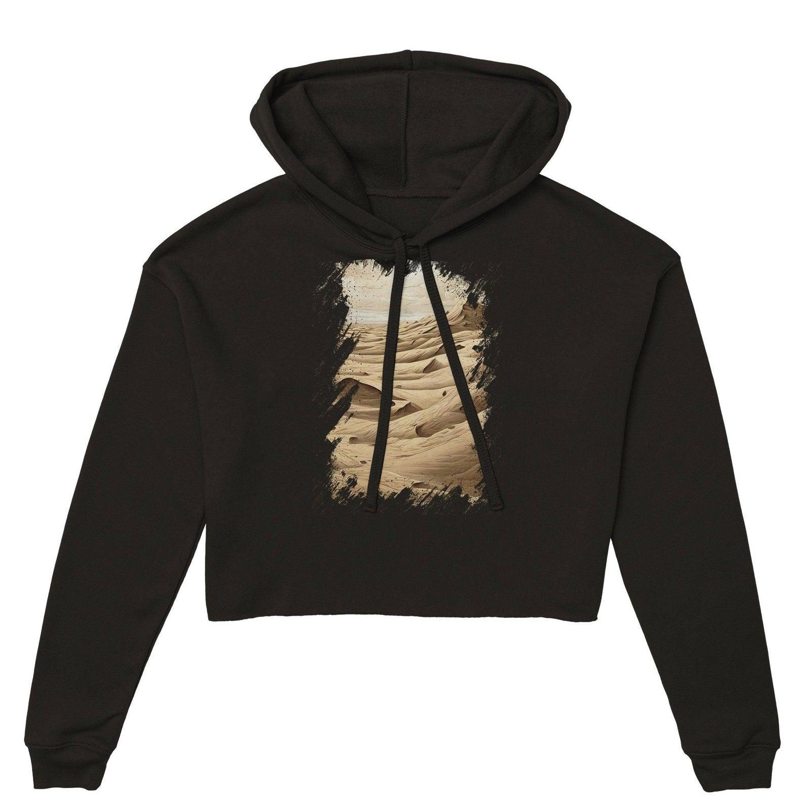 "Desert Dunes" Womens Cropped Hoodie Hoodies
