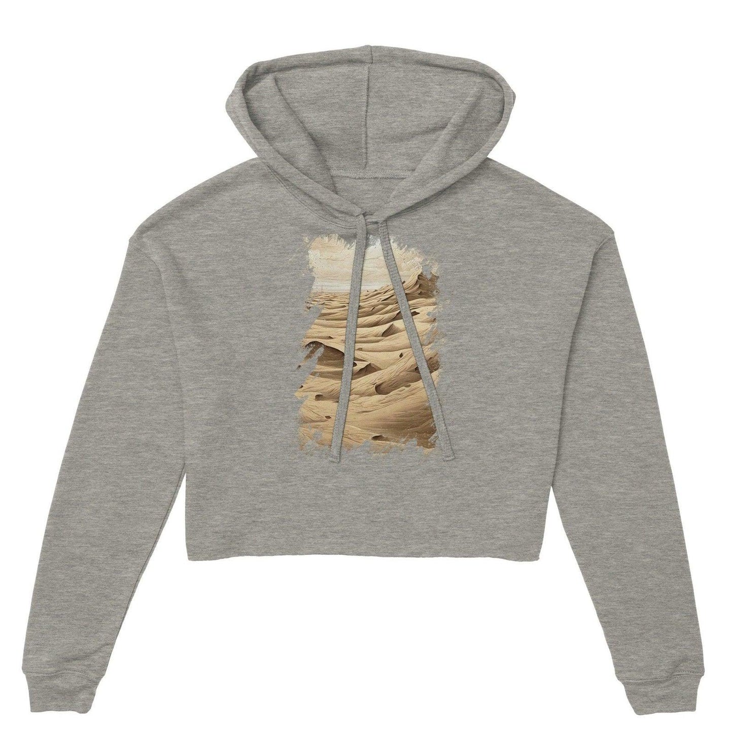 "Desert Dunes" Womens Cropped Hoodie Hoodies