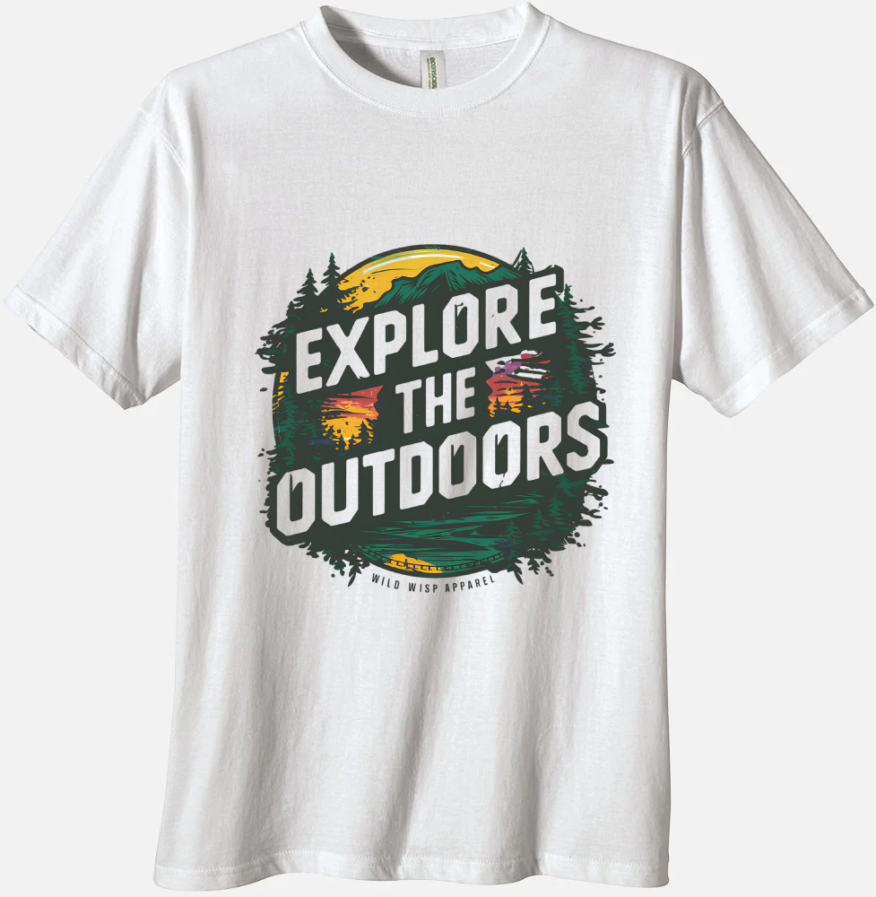 'Explore the Outdoors' Organic Unisex Crewneck T-shirt T-Shirts
