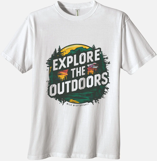 'Explore the Outdoors' Organic Unisex Crewneck T-shirt - Wild Wisp Apparel