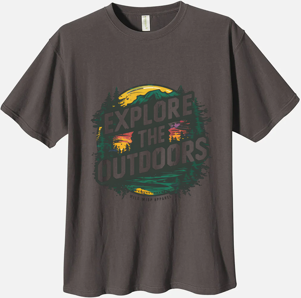 'Explore the Outdoors' Organic Unisex Crewneck T-shirt T-Shirts