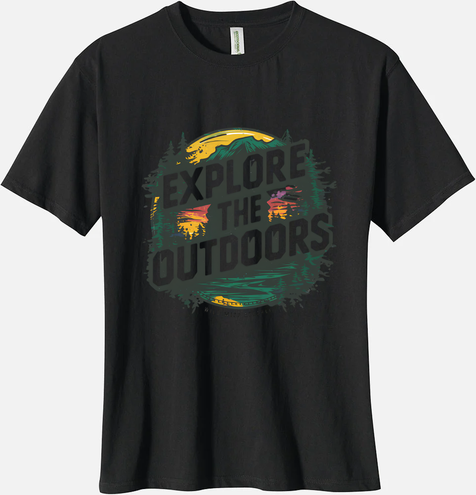 'Explore the Outdoors' Organic Unisex Crewneck T-shirt T-Shirts