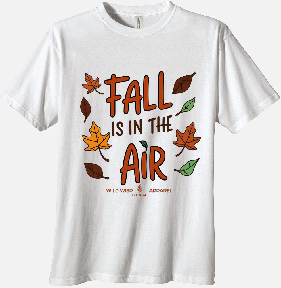 'Fall is in the Air' Organic Unisex Crewneck T-shirt T-Shirts