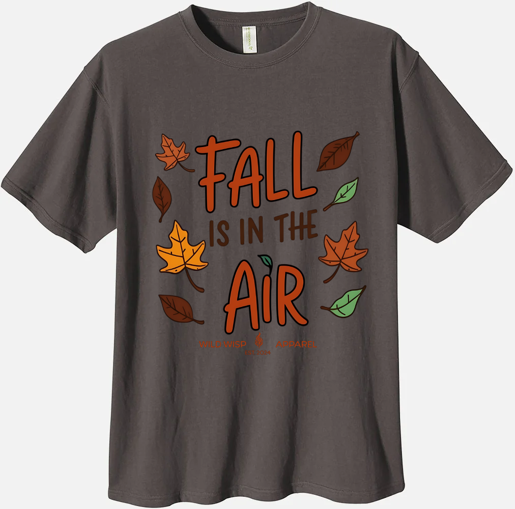 'Fall is in the Air' Organic Unisex Crewneck T-shirt T-Shirts