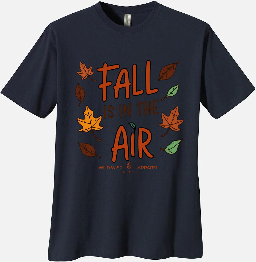 'Fall is in the Air' Organic Unisex Crewneck T-shirt T-Shirts