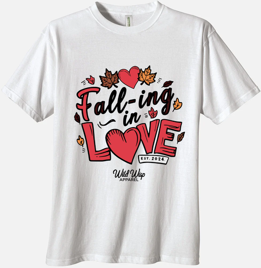 'Falling in Love' Organic Unisex Crewneck T-shirt T-Shirts