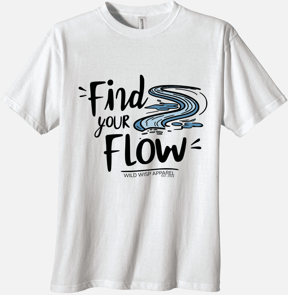 'Find Your Flow' Organic Unisex Crewneck T-shirt T-Shirts